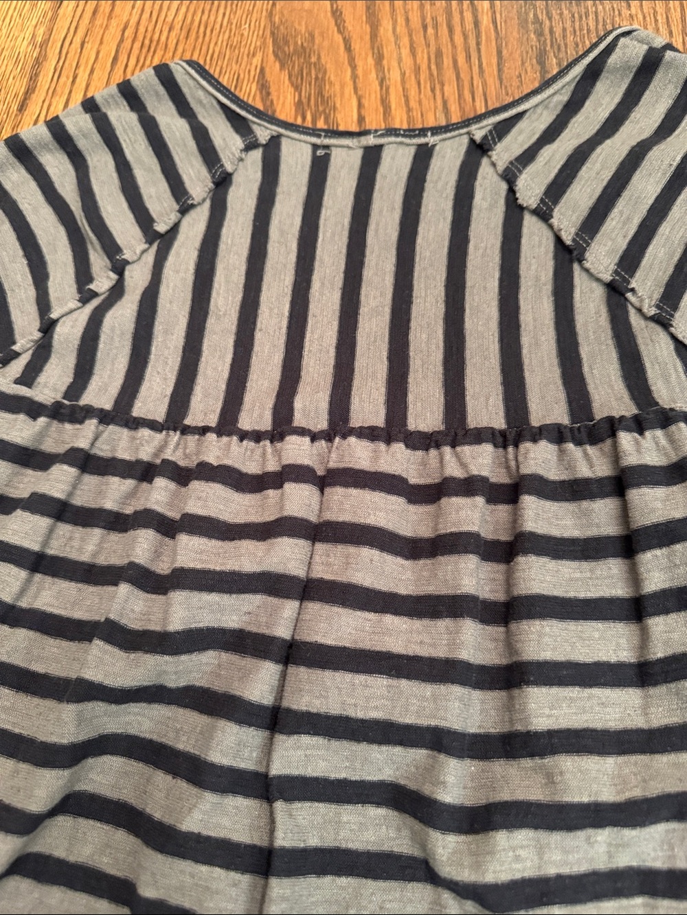Linen Cotton Striped Pocket Swing Tunic Top M Cut Loose Made in USA - Picture 8 of 11